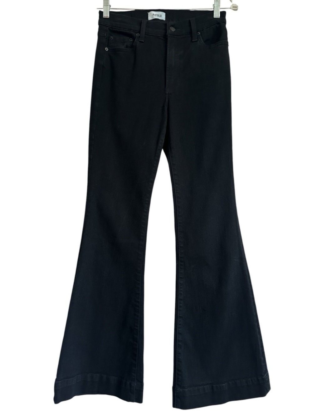 Pistola Kinsley Ultra Flare Jeans Black Ink Mid Rise 27 - Picture 5 of 14